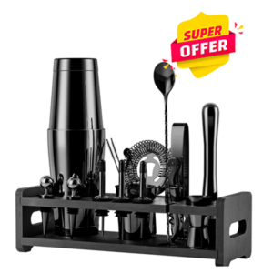 Kit Bartender porfesional x 17piezas Negro